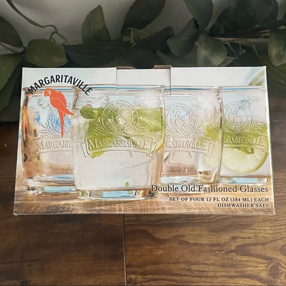 Margaritaville Dining New Margaritaville Double Old Fashion Glasses